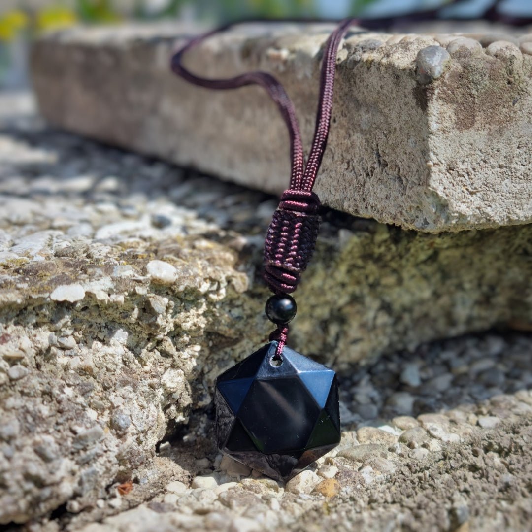 Collar con colgante de Obsidiana Negra - Aventurinne