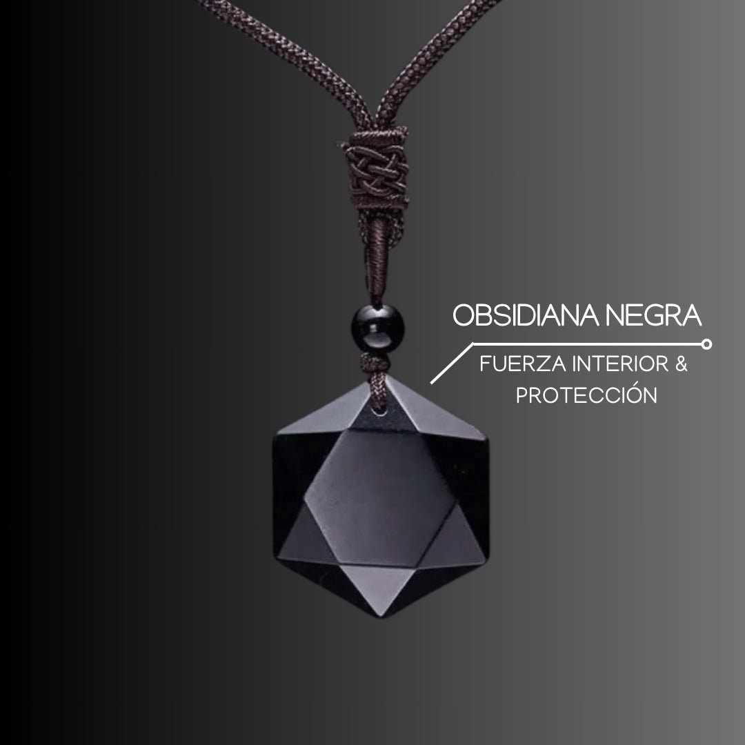 Collar con colgante de Obsidiana Negra - Aventurinne