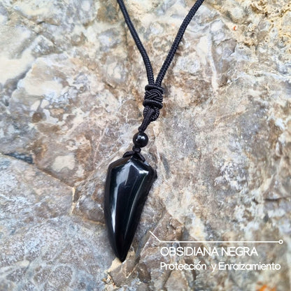 Colar de Colmillo de Lobo de Piedra Natural - Aventurinne