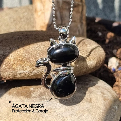 Colgante Gato de Piedra Natural - Aventurinne